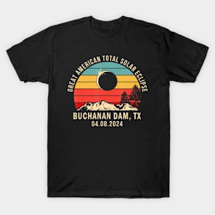Buchanan Dam Tx Texas Total Solar Eclipse 2024 T-Shirt